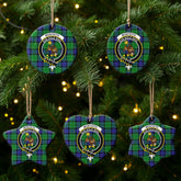 Monteith Tartan Crest Christmas Ceramic Ornament